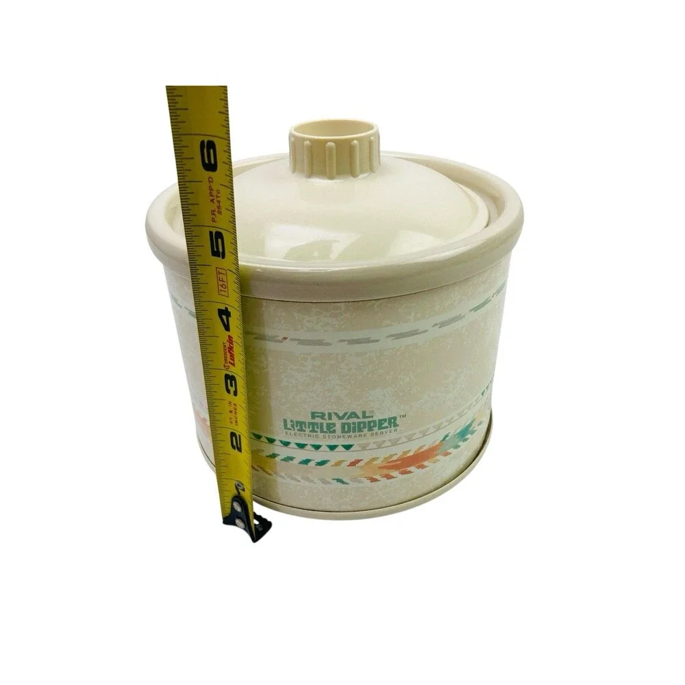 Rival Little Dipper Mini Crock Pot Model 3204 and Lid in Southwest Design
